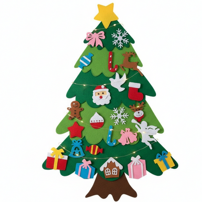Sapin de Noël en Feutrine avec LED – Sapin Murale Enfant | MonSapinMignon